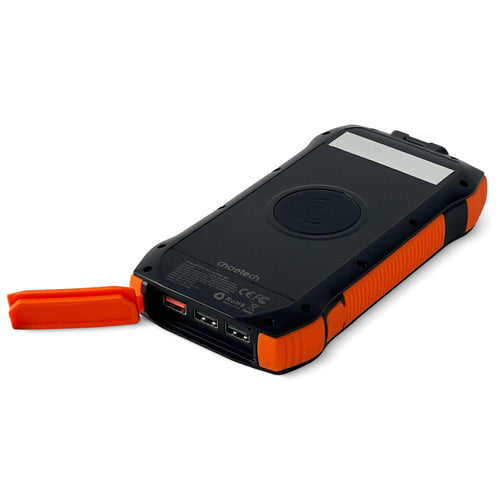 CHOETECH SOLAR POWERBANK WITH INDUCTION CHARGING 20000MAH PD 20W / QC 18W / QI 10W ORANGE