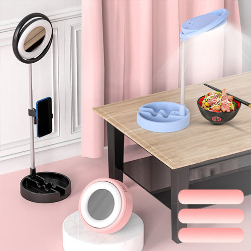 PHONE MOUNT FOR LIVE STREAMING YOUTUBE TIKTOK INSTAGRAM VIDEO RECORDING SET LED SELFIE RING LIGHT FLASH 1TMJ WHITE