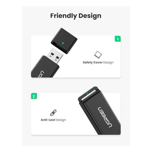 LECTEUR DE CARTE MEMOIRE USB 3.0 TF/SD NOIR-UGREEN