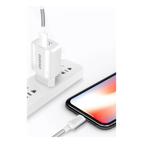 EU MAINS CHARGER 2X USB 5V / 2.4A A2EU WHITE-DUDAO