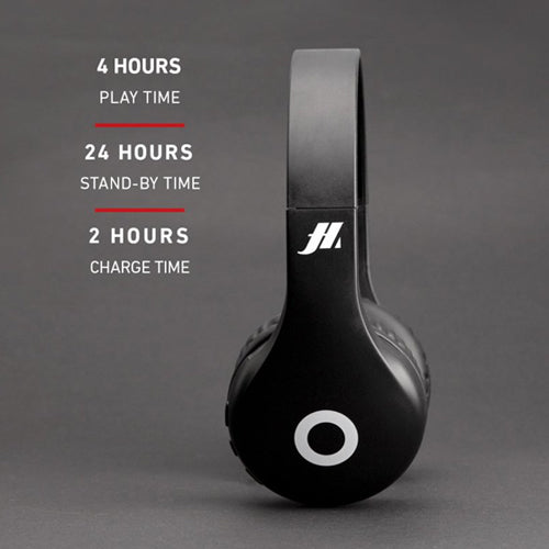 WIRELESS HEADPHONES V5.0 WITH INTEGRATED MICROPHONE, BLACK-MUSIC HERO