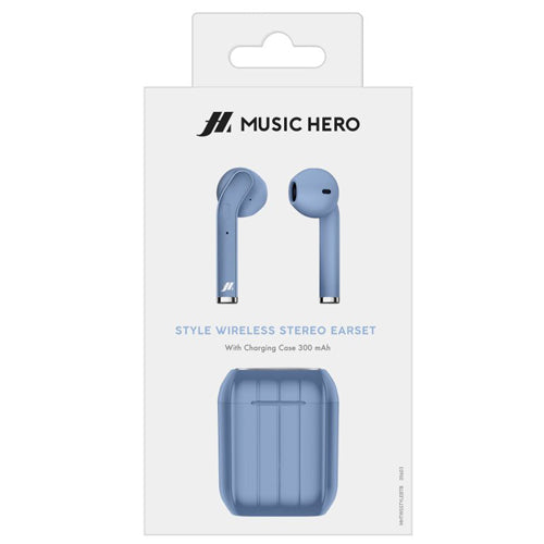 EARBUDS STYLE TWS, BLUE-MUSIC HERO