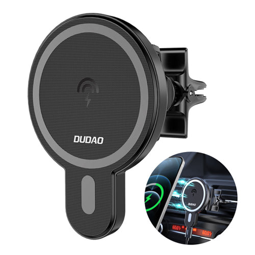 SUPPORT VOITURE MAGNÉTIQUE F13 CHARGEUR SANS FIL QI 15W COMPATIBLE MAGSAFE NOIR -DUDAO