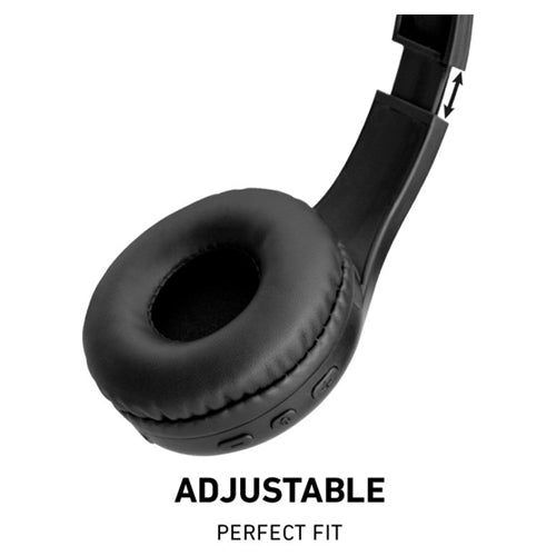 WIRELESS HEADPHONES V5.0 WITH INTEGRATED MICROPHONE, BLACK-MUSIC HERO