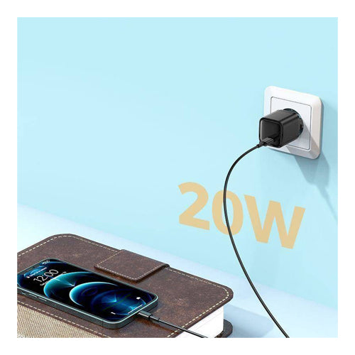 MAINS CHARGER L-P202 QUICK CHARGING USB TYPE C 20W POWER DELIVERY 3.0 AFC BLACK -JOYROOM