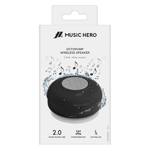 ENCEINTE SANS FIL 3W OCTOPUMP, NOIR-MUSIC HERO