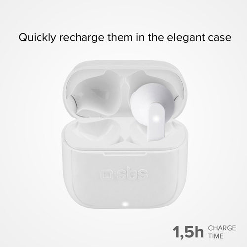EARBUDS AIR FREE TWS, WHITE -SBS