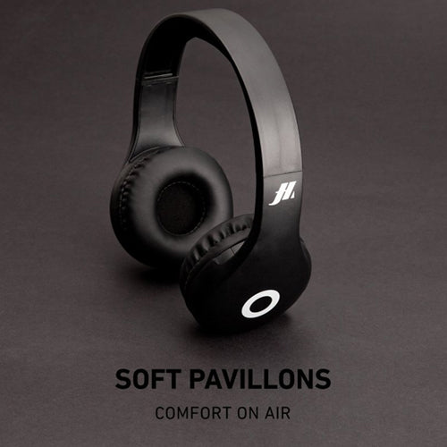 WIRELESS HEADPHONES V5.0 WITH INTEGRATED MICROPHONE, BLACK-MUSIC HERO