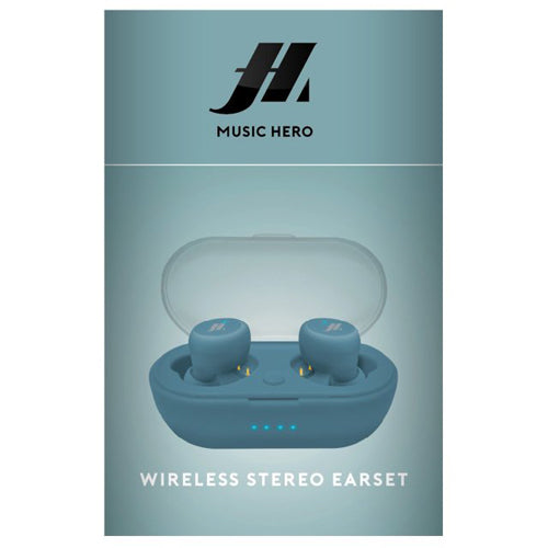 EARBUDS TWIN TWS, BLUE-MUSIC HERO - Main Image