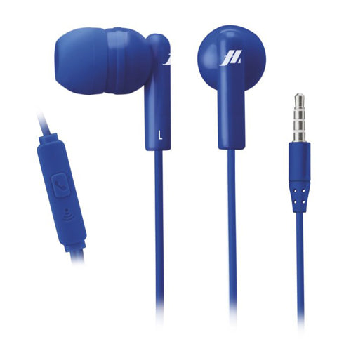 WIRED TUNE HEADPHONES WITH 3.5MM JACK, BLUE-MUSIC HERO