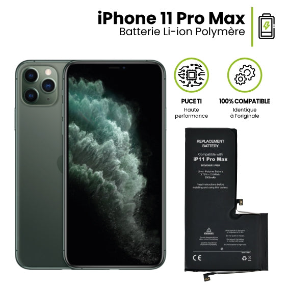 BATTERY FOR IPHONE 11 PRO MAX 3969 MAH BLACK
