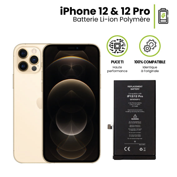 BATTERY FOR IPHONE 12 &amp; 12 PRO 2815 MAH BLACK