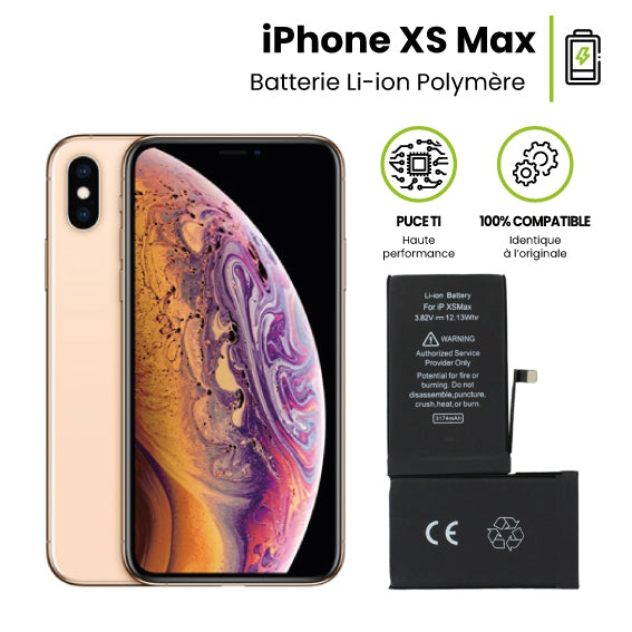 BATTERIE POUR IPHONE XS MAX 3174 MAH NOIR