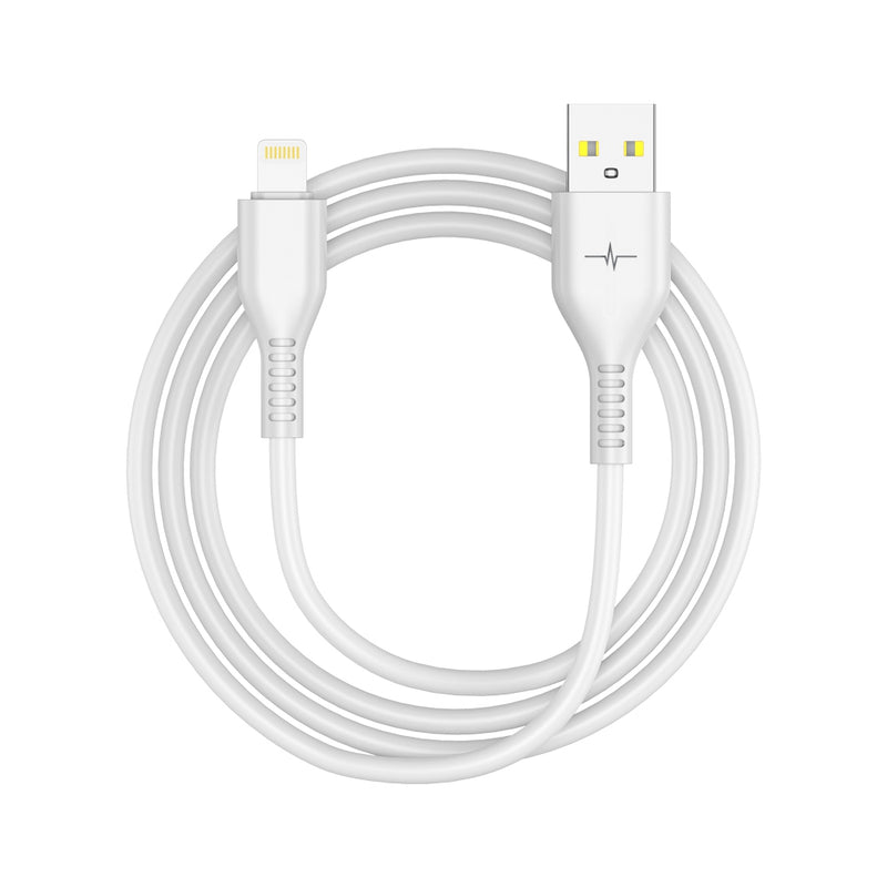 DATA FAST CHARGE CABLE 2.4A LIGHTNING - 1M WHITE