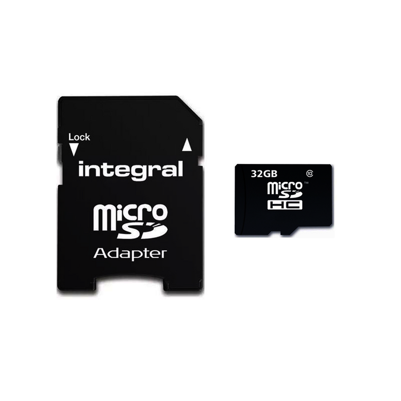 CARTE MICRO SDHC 32GB INTEGRAL AVEC ADAPTATEUR CLASS 10 JUSQU'A 90MB/S