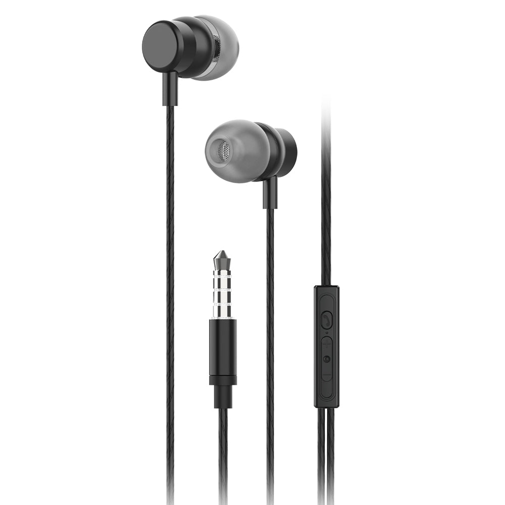 URBAN SOUND ALUMINUM IN-EAR WIRED EARPHONES BLACK