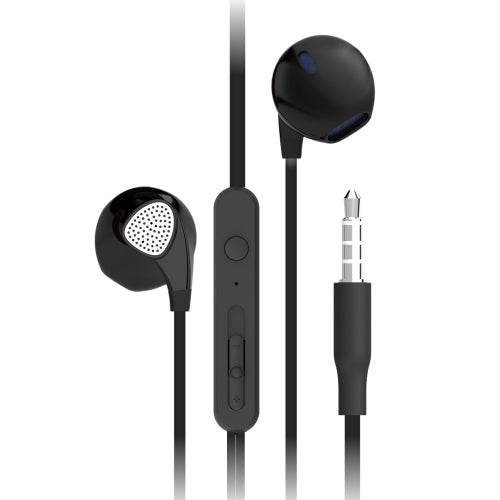 WIRED LIVE SOUND STEREO EARPHONES WITH 3.5MM JACK, BLACK-WAVE