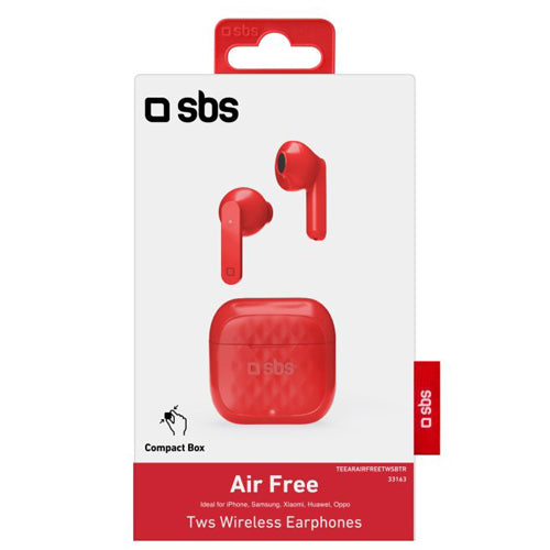 EARBUDS AIR FREE TWS, ROUGE